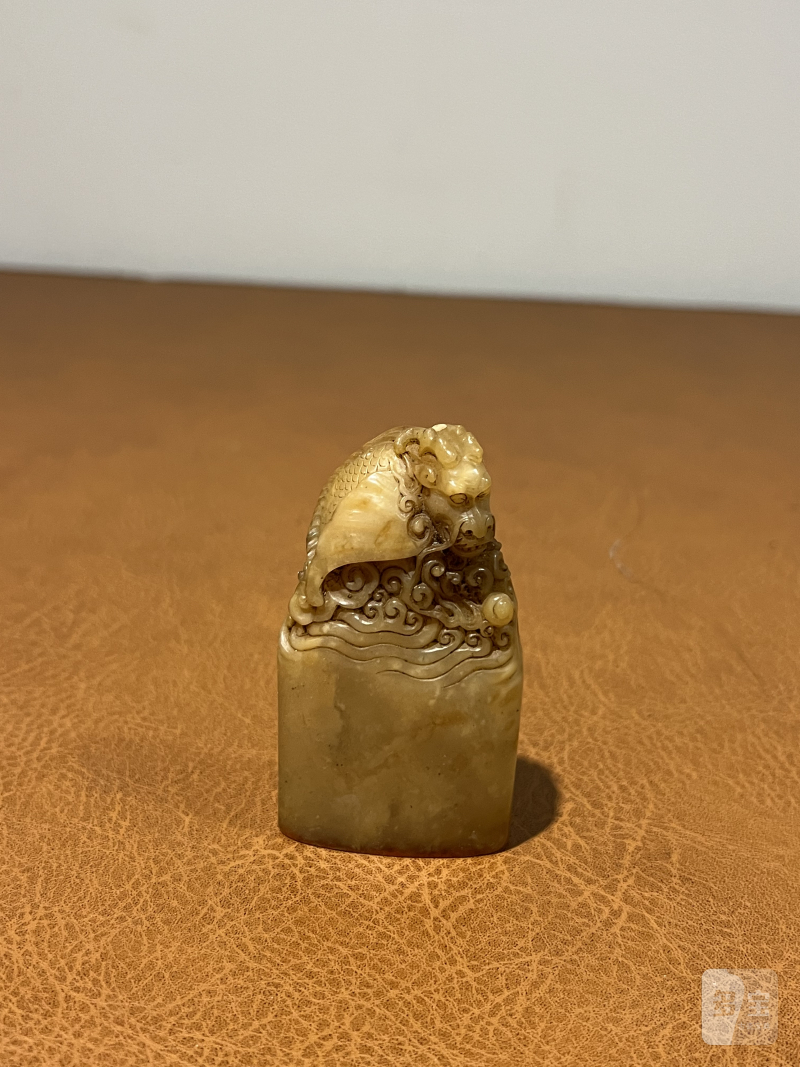 清 寿山石鱼化龙印章 - 图2